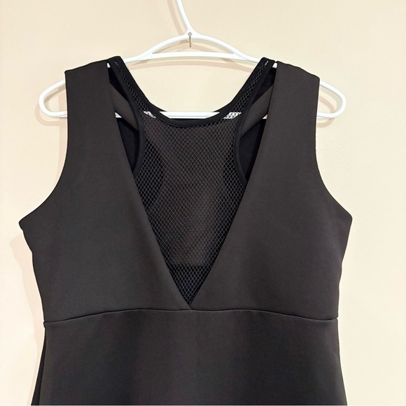 Kersh Black Fitted Sheath Mini Dress w Mesh Racer Back – Size Medium Like New - Picture 9 of 16